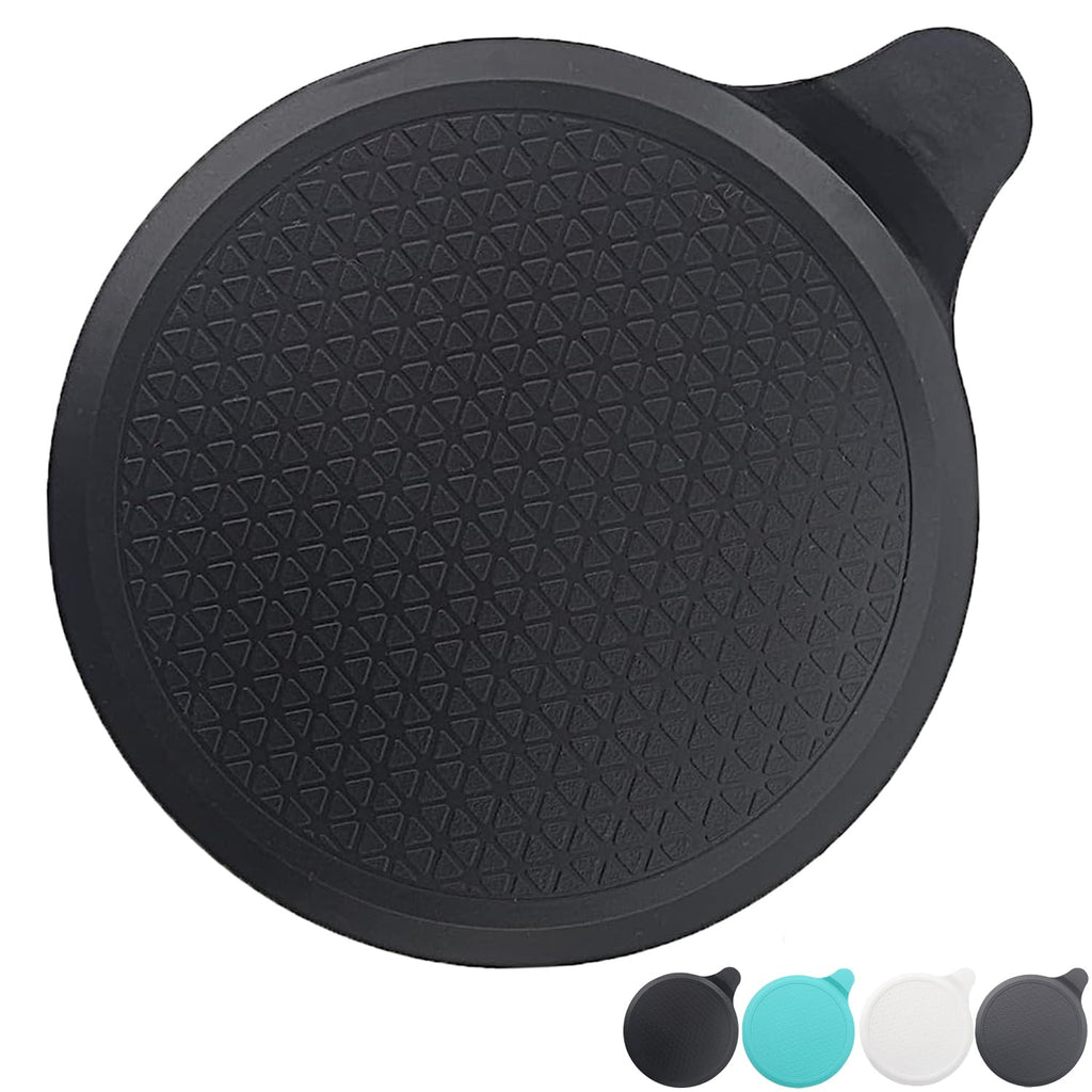 Tomario Silicone Bathtub Stopper, 6" Extra Large Sink Plug, Universal Shower Drain Tub Stopper for Kitchen Sink Bathroom Black