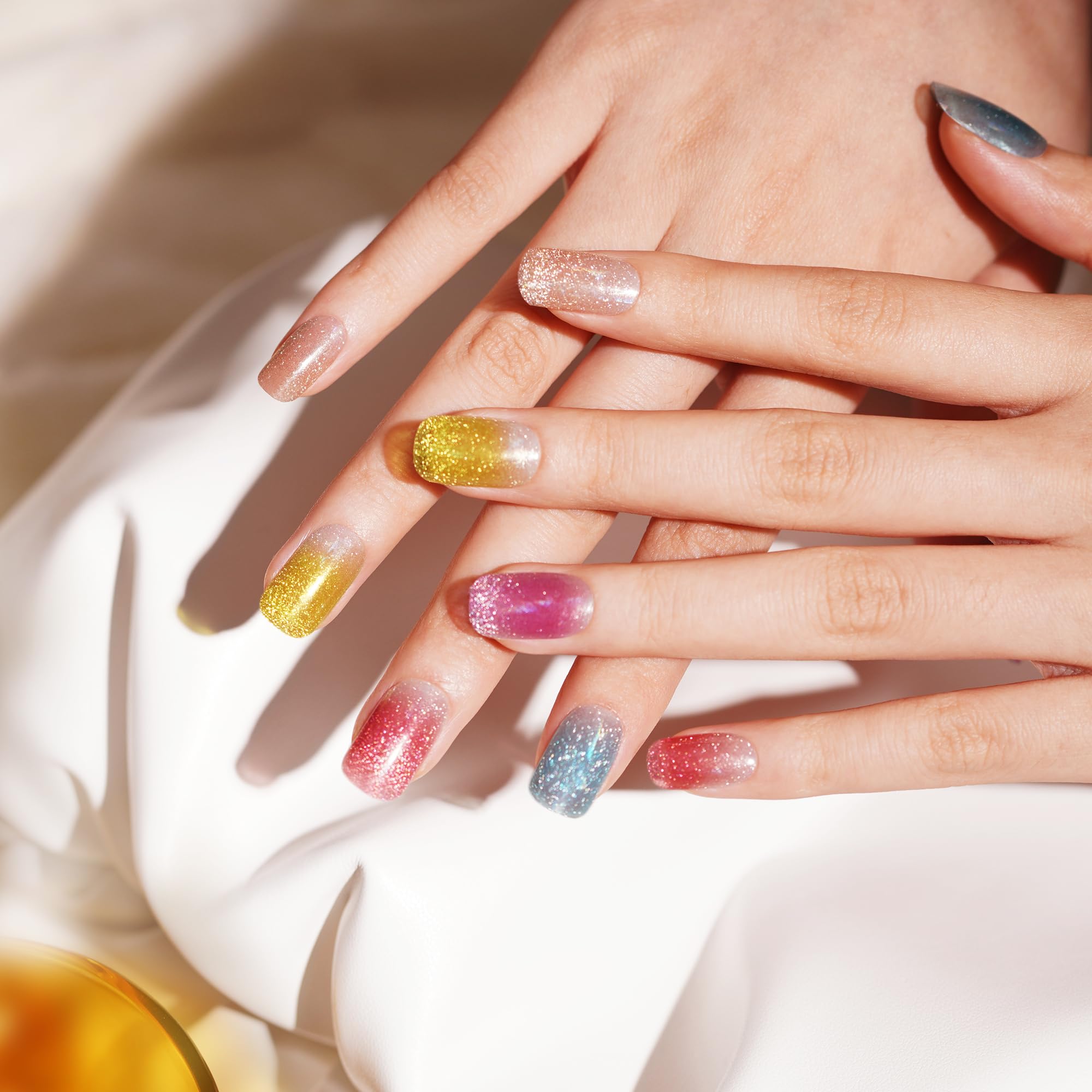 DANNI & TONI Semi Cured Gel Nail Wraps – 28 Self-Adhesive Strips (Neverland)
