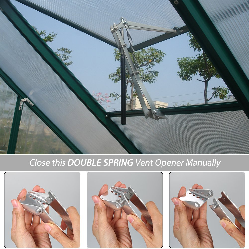 Decdeal Automatic Greenhouse Vent Opener | Double Spring Solar Opener
