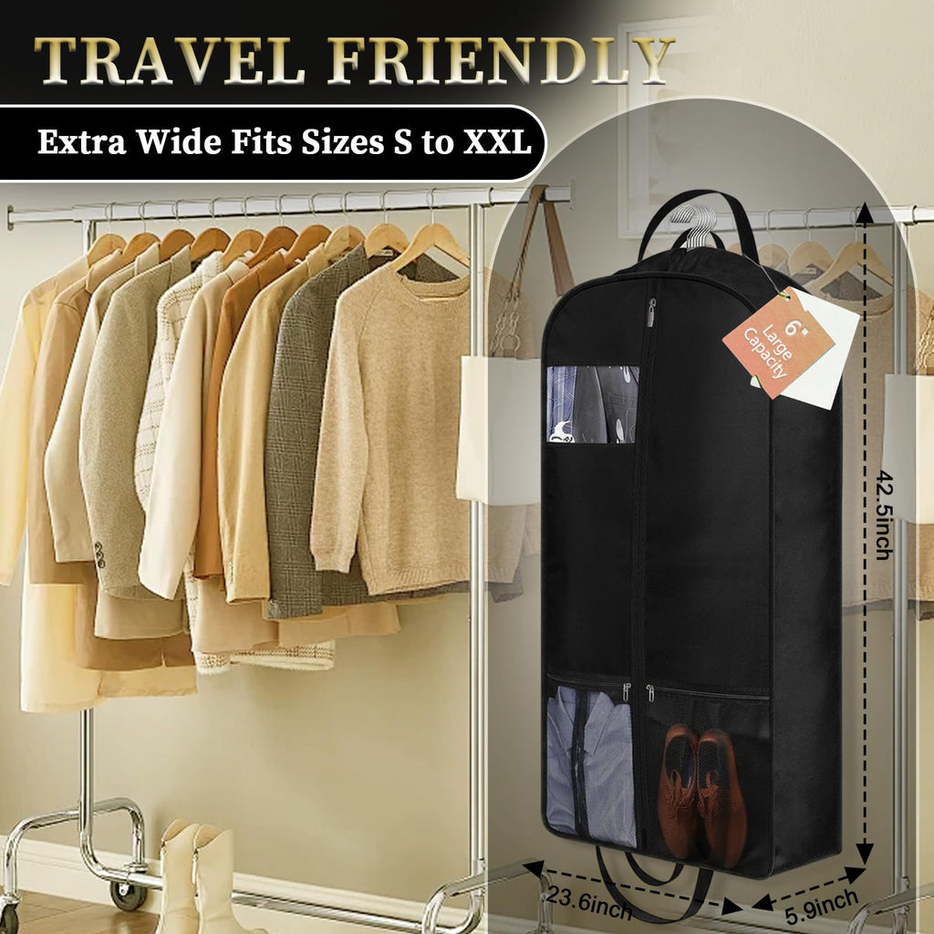 ChioSun 42" Long Suit Bag, Waterproof Heavy Duty Garment Bags,Side width 6" - image 3