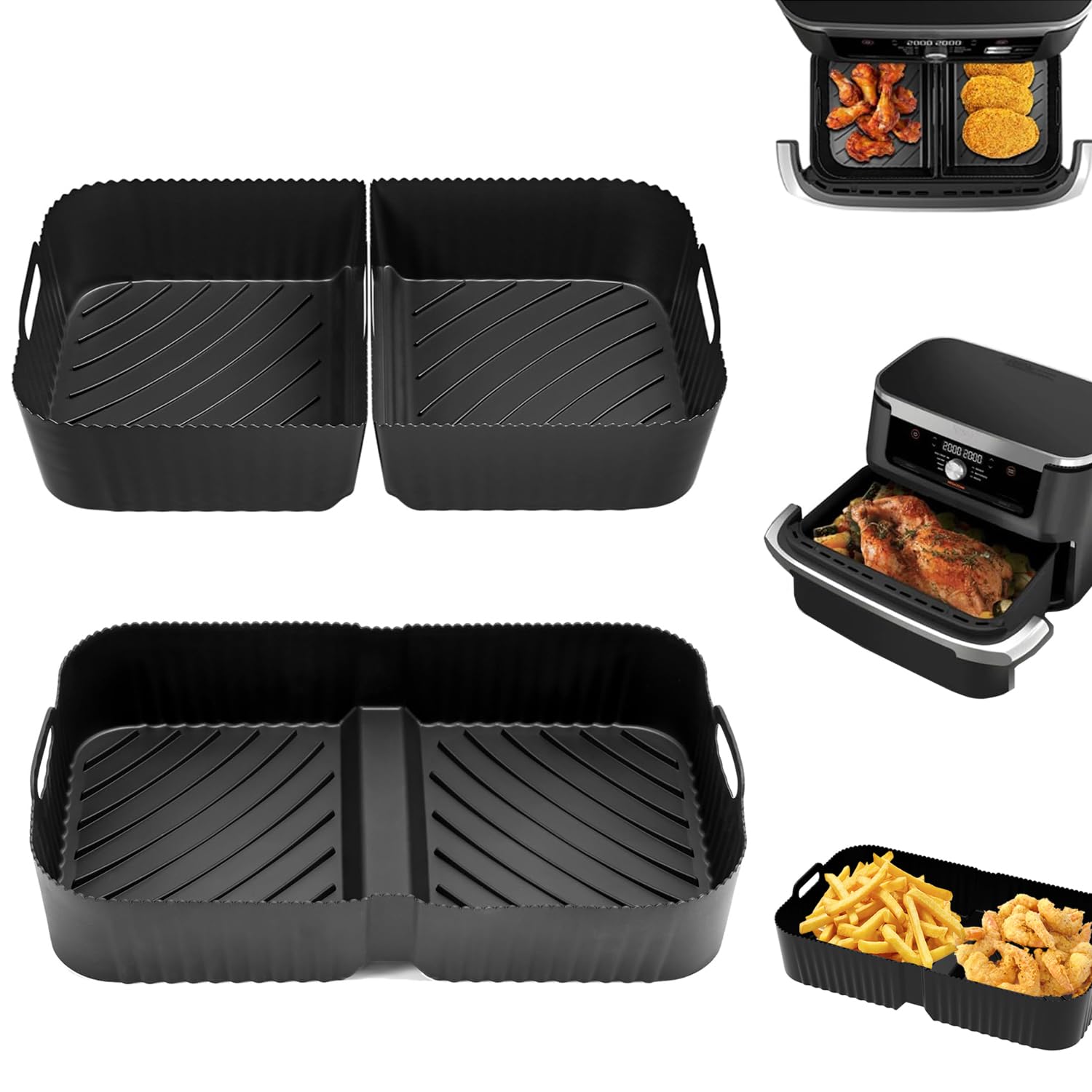 Jolof Store Reusable Silicone Air Fryer Liners for Instant VersaZone 8.5L
