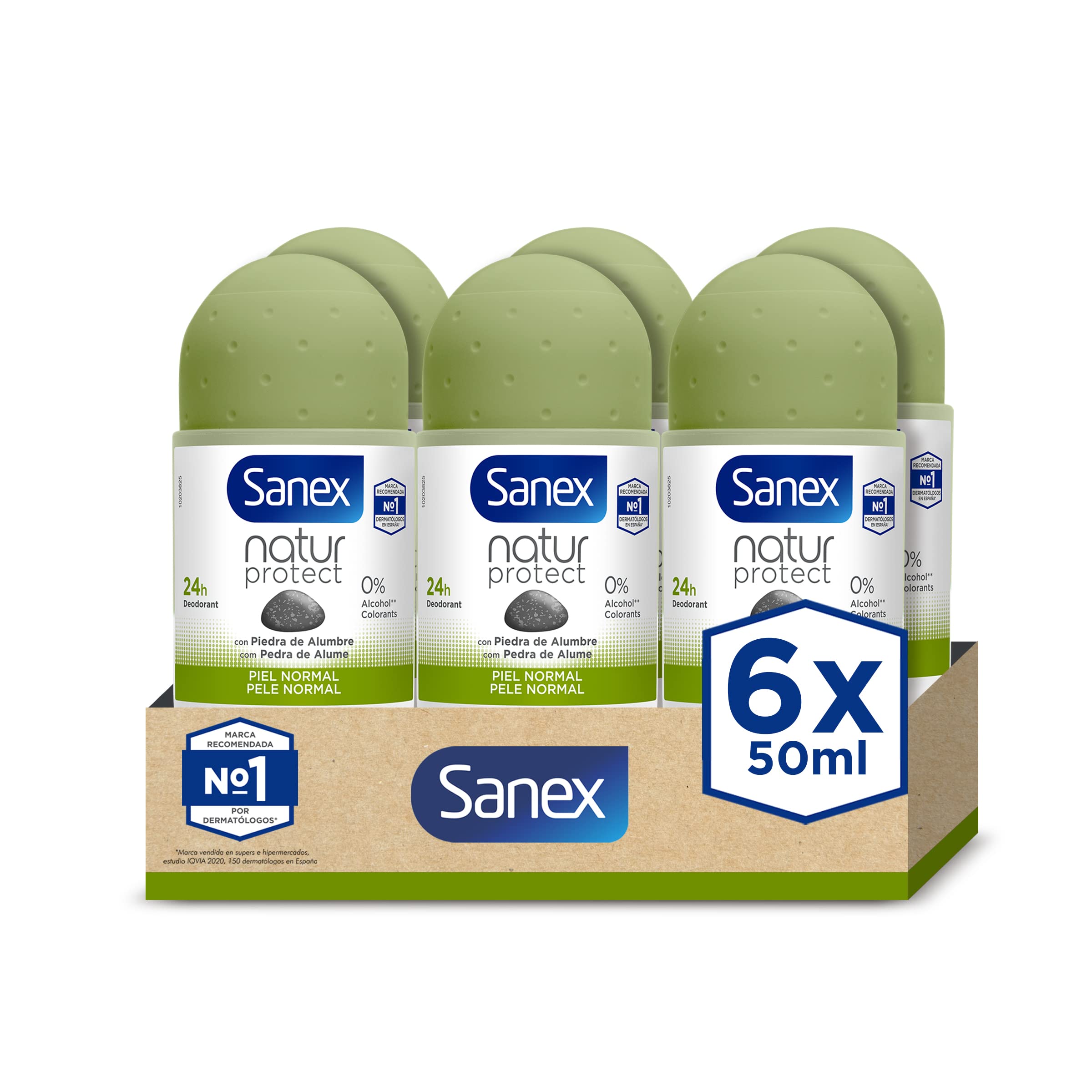 Sanex Natur Protect Roll-On Deodorant | Alum Stone 24H Protection