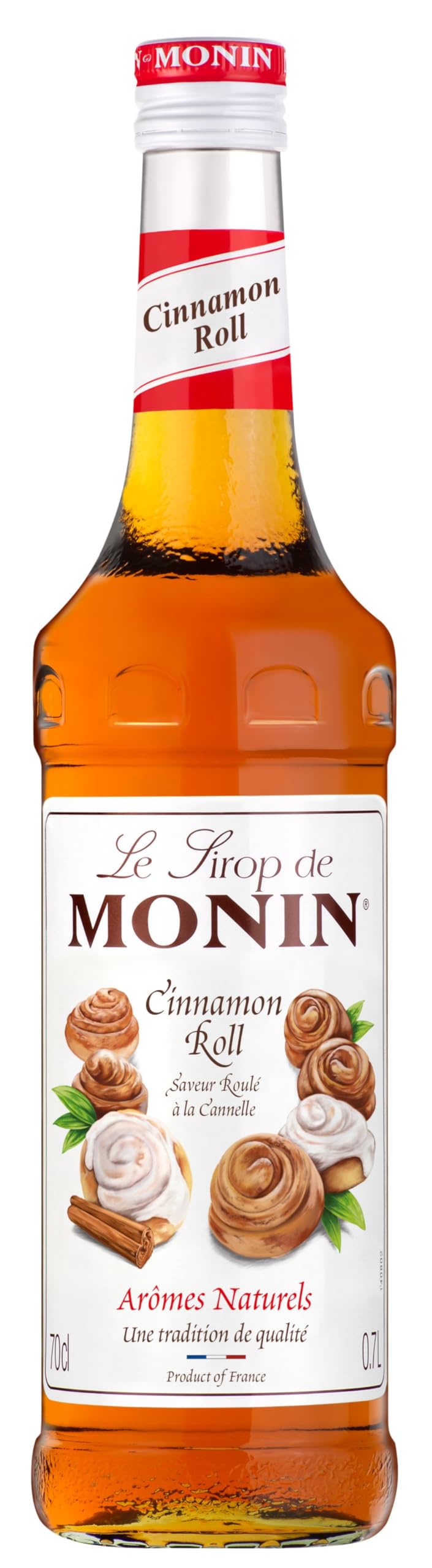Monin Cinnamon Roll Syrup for Coffee and Cocktails – Vegan, 70cl