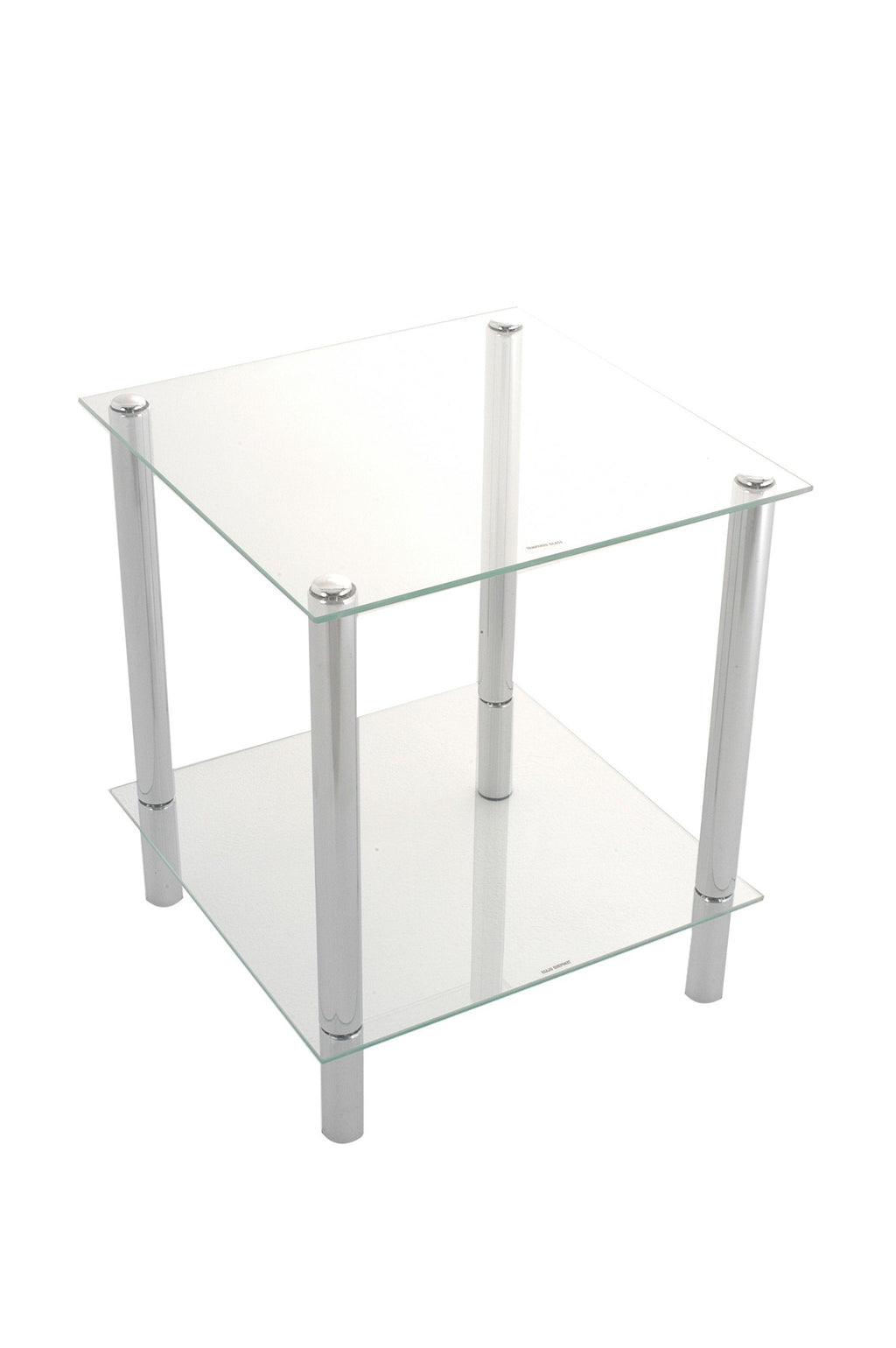 ASPECT Matrix 2-Tier Clear Glass Shelving Rack/Side End table - image 1