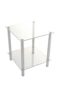 ASPECT Matrix 2-Tier Clear Glass Shelving Rack/Side End table - image 1