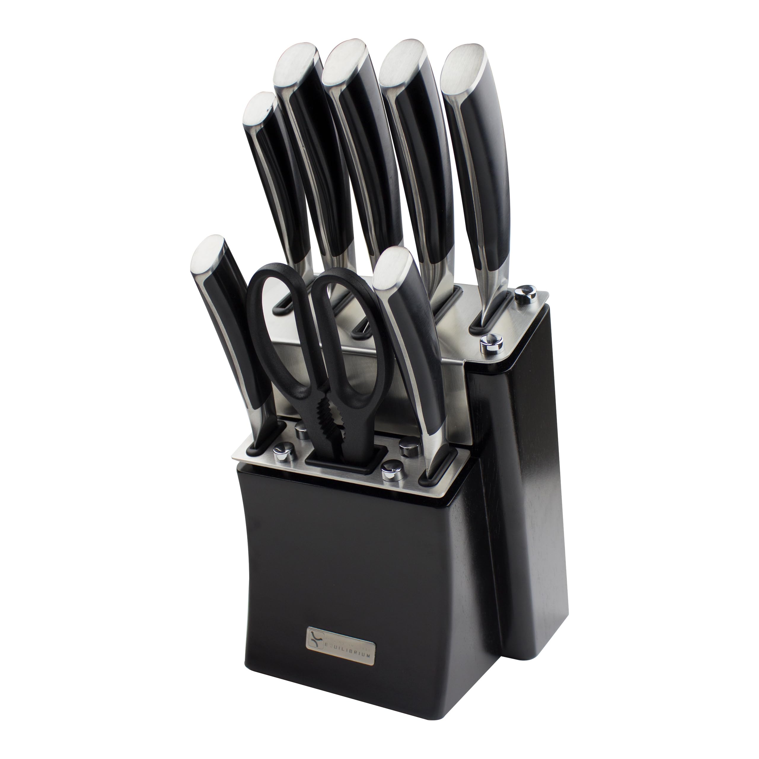 Rockingham Forge Equilibrium 9-Piece Stainless Steel Knife Block Set