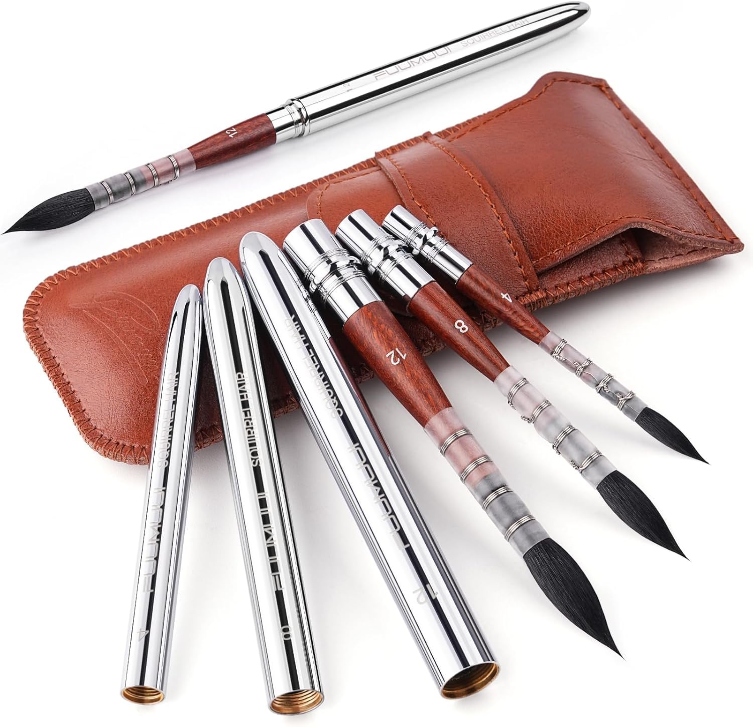 Squirrel Hair Travel Watercolour Brushes - 3pc Mop Quill Set