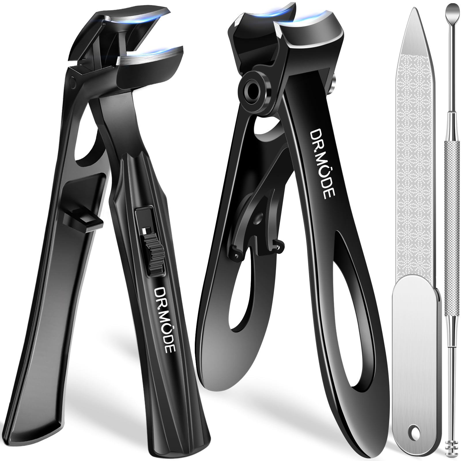Jolof Store Angled Head Toenail Clippers for Thick Nails – 5pc Set
