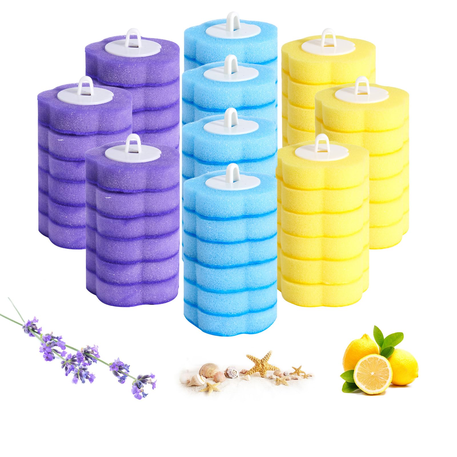 Chovbe 60-Pack Scented Disposable Toilet Brush Refills | 3 Fragrances