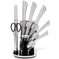 NETTA 8-Piece Stainless Steel Kitchen Knife Set with Clear Storage Block