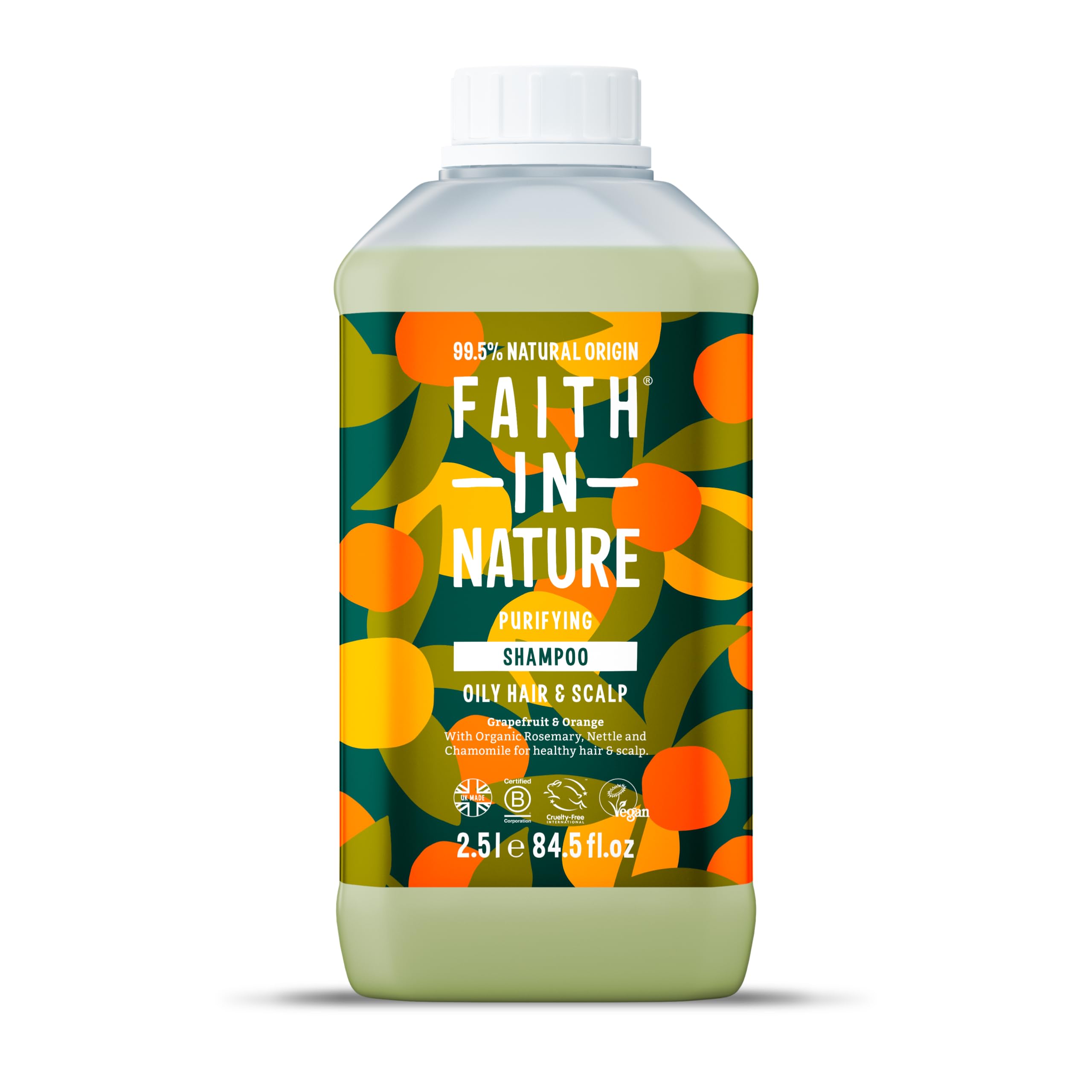 Faith In Nature Grapefruit & Orange Purifying Shampoo for Oily Hair, 2.5L