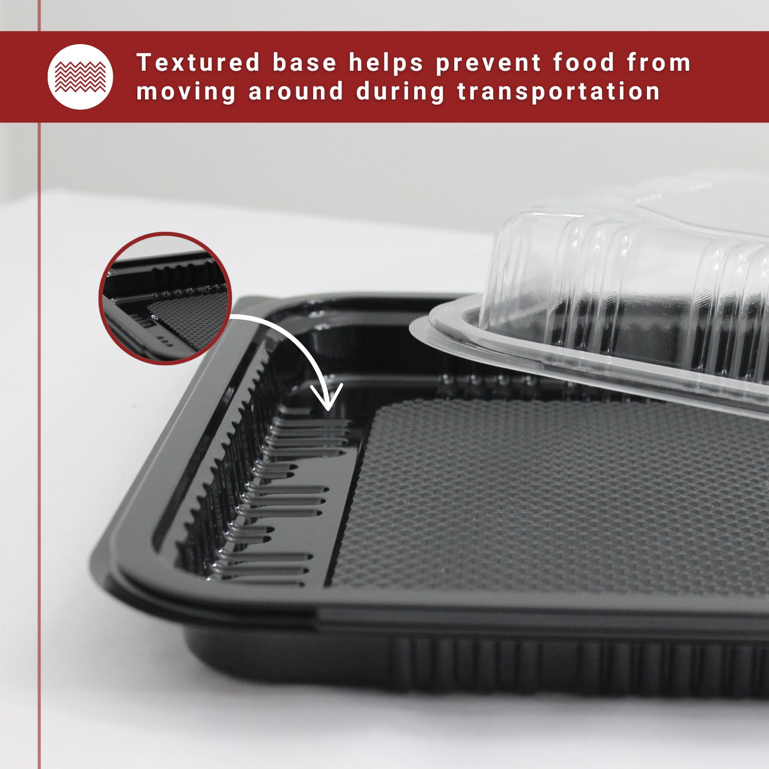 Zumart 25 Pack Sandwich Platter Trays with Lids – Reusable Catering Trays
