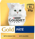 Gourmet Gold Senior 7+ Fish Paté Wet Cat Food – 48 x 85g Multipack