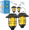 Hybec Argon Solar Wall Lantern – IP65 Waterproof Flame Effect Light