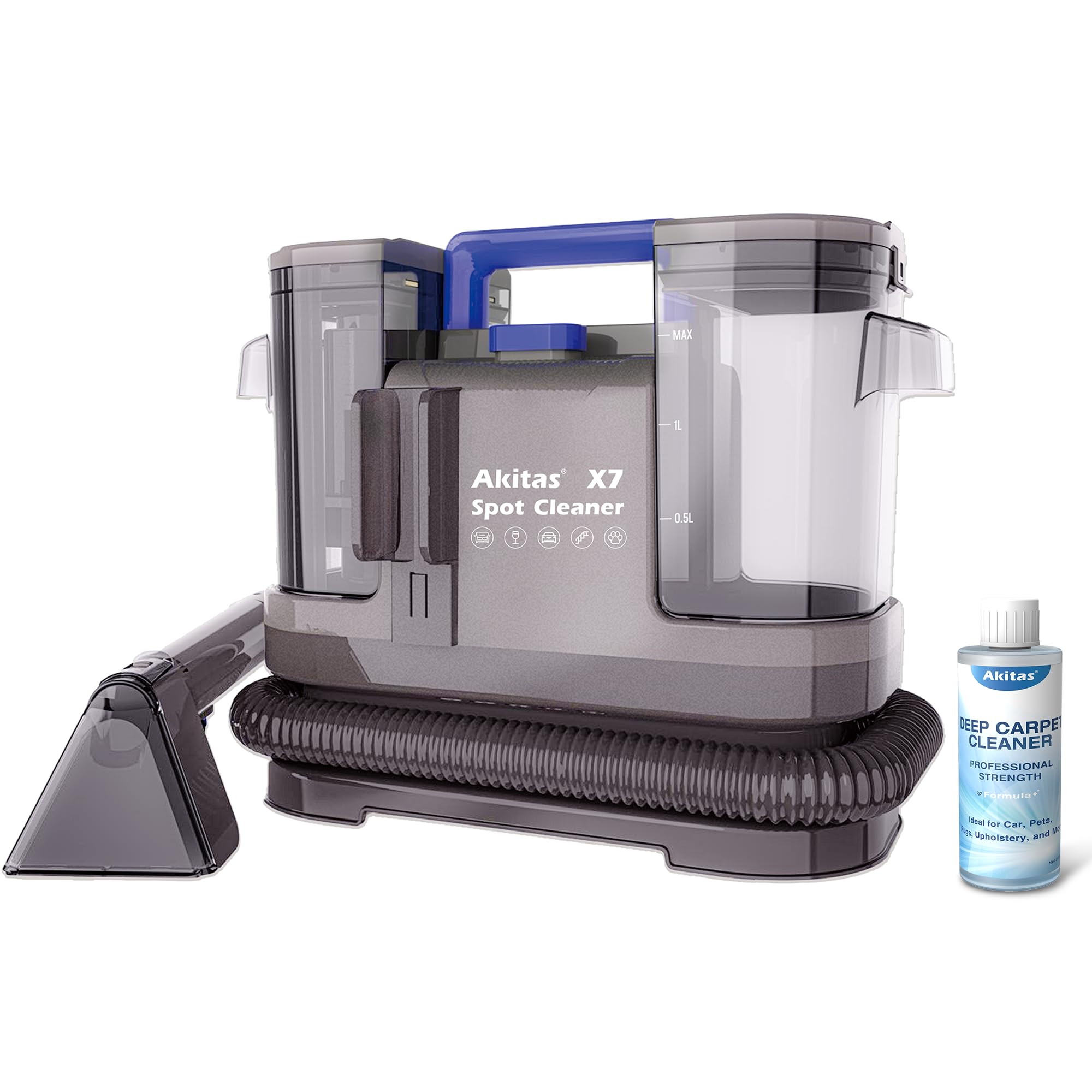Akitas X7 Spot Cleaner – 600W Portable Carpet & Upholstery Cleaner
