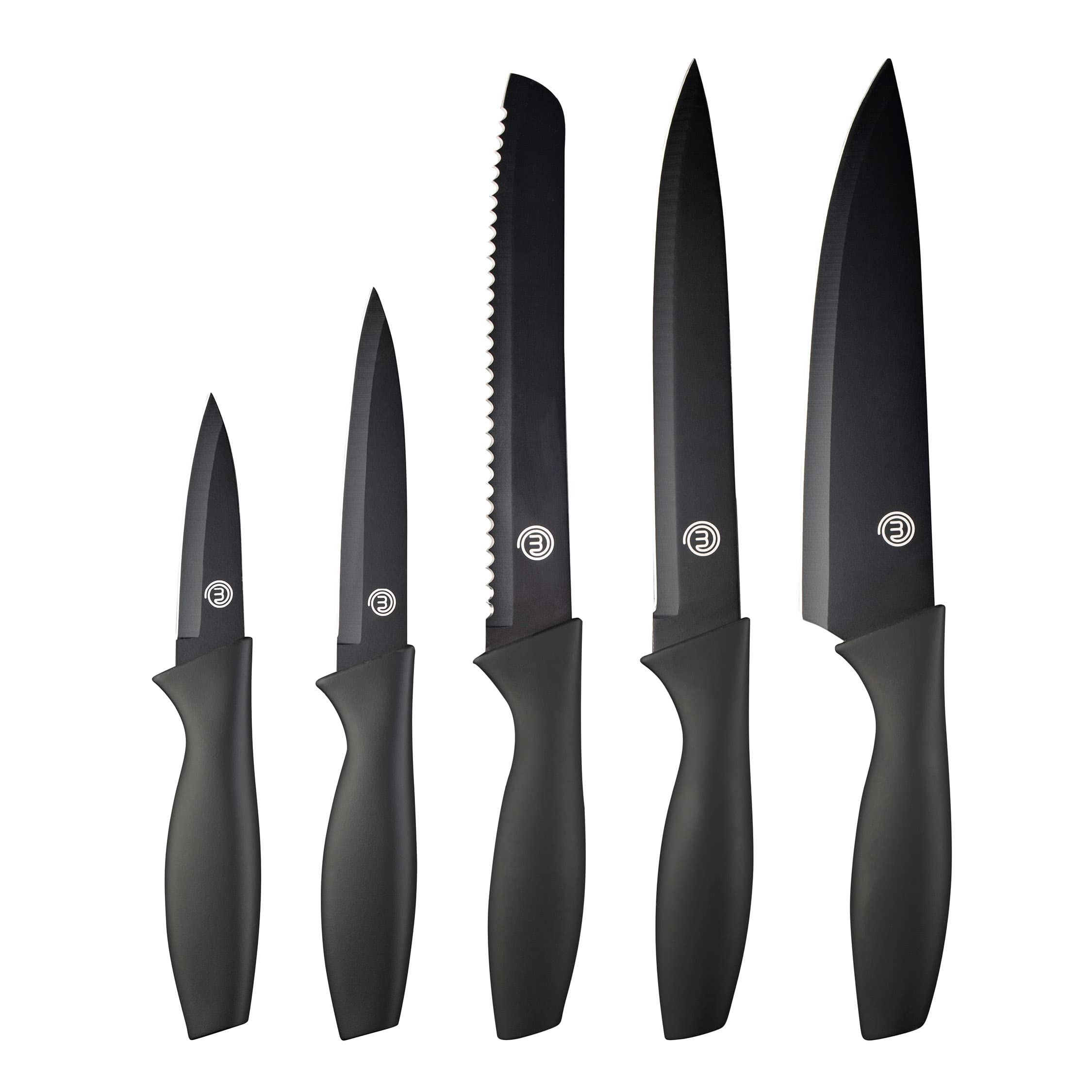 MasterChef 5-Piece Stainless Steel Knife Set with Non-Stick Blades