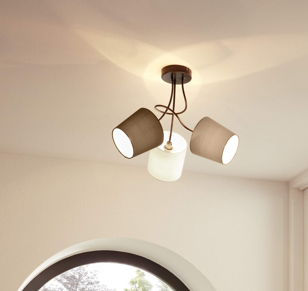 Eglo Almeida Black Wall and Ceiling Lamp - Modern E14 LED Fixture
