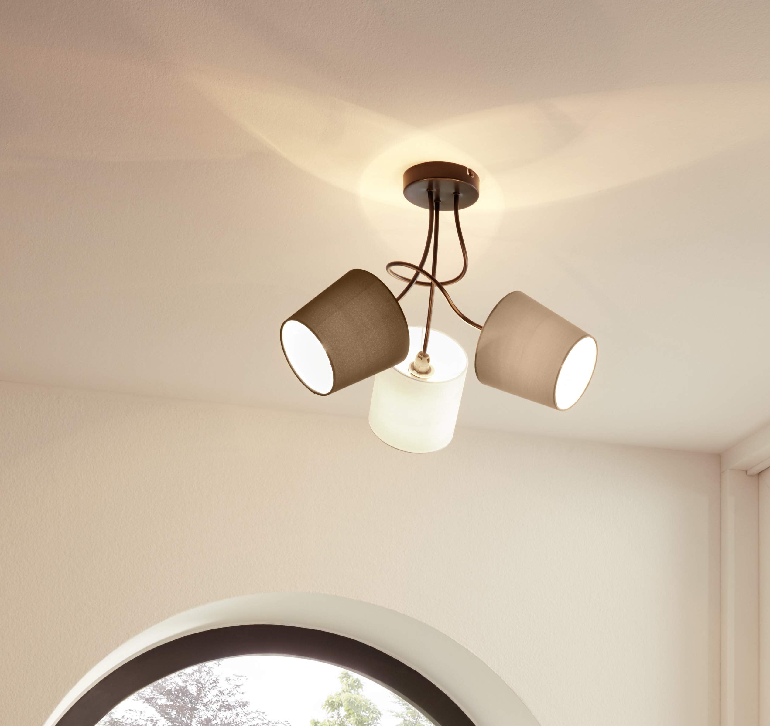 Eglo Almeida Black Wall and Ceiling Lamp - Modern E14 LED Fixture