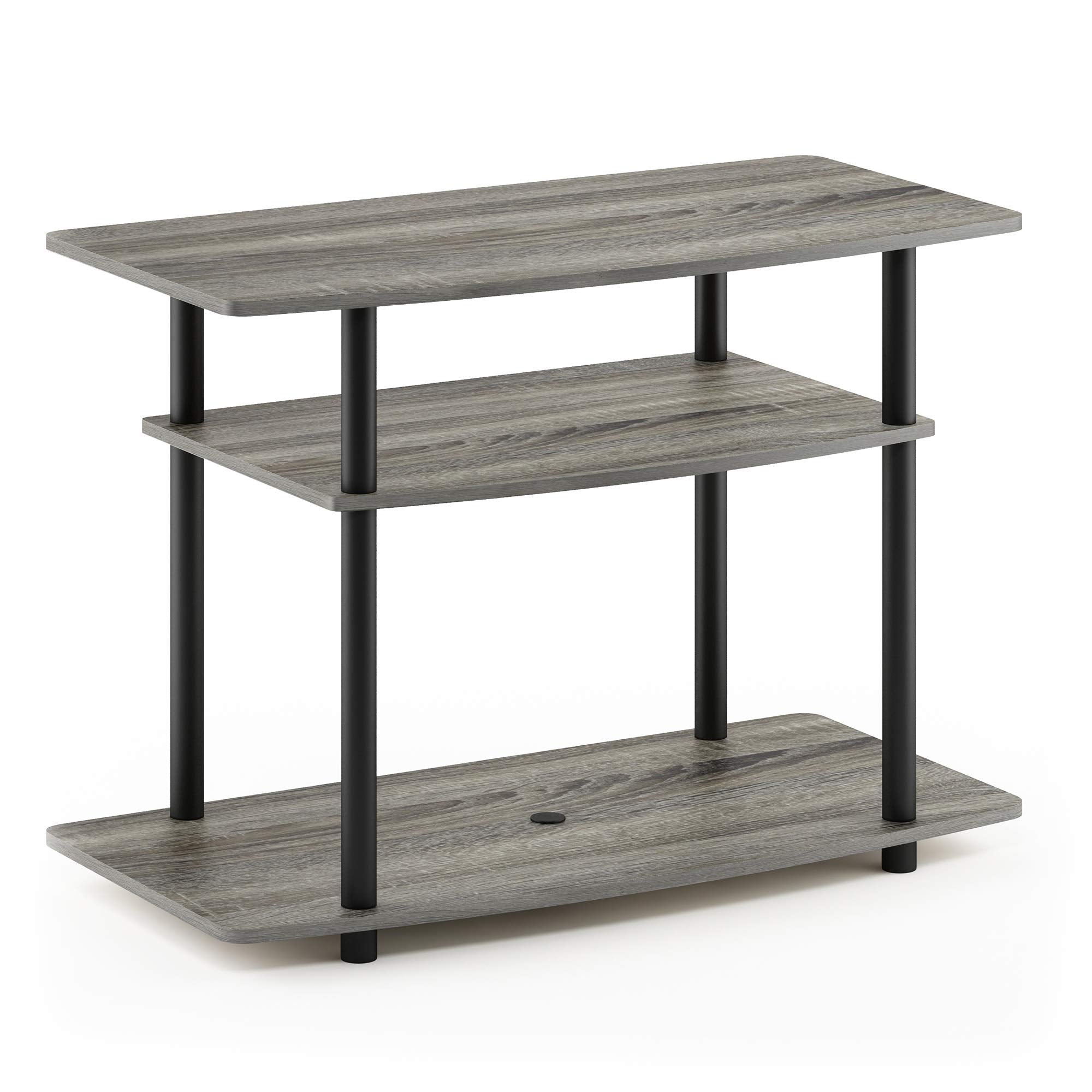 Furinno 3-Tier TV Stand - Tool-Free Entertainment Center, French Oak