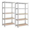 SONGMICS 5-Tier Heavy-Duty Steel Shelving Units for Garage, Set of 2