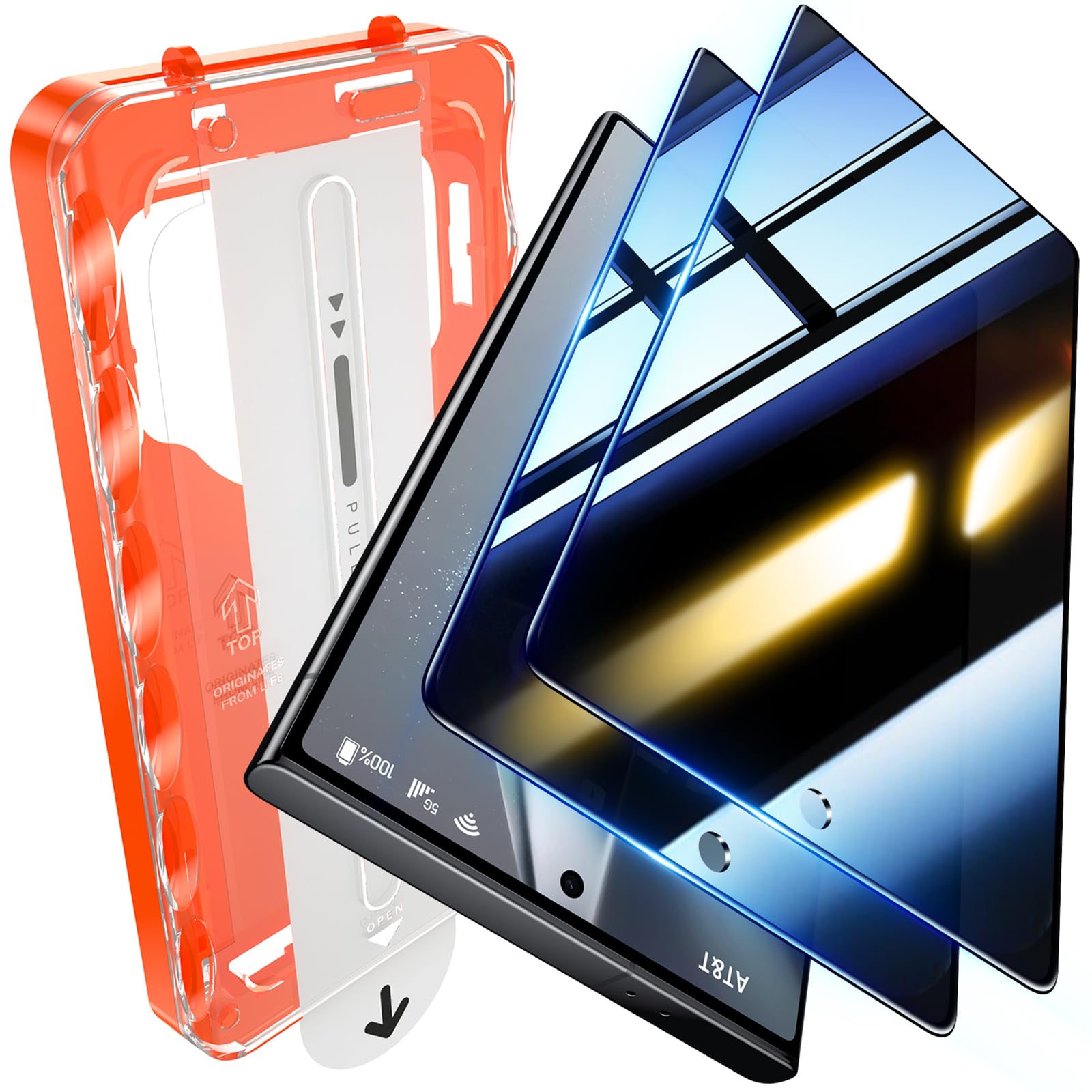 UniqueMe Samsung Galaxy S24 Ultra Privacy Screen Protector - 2 Pack