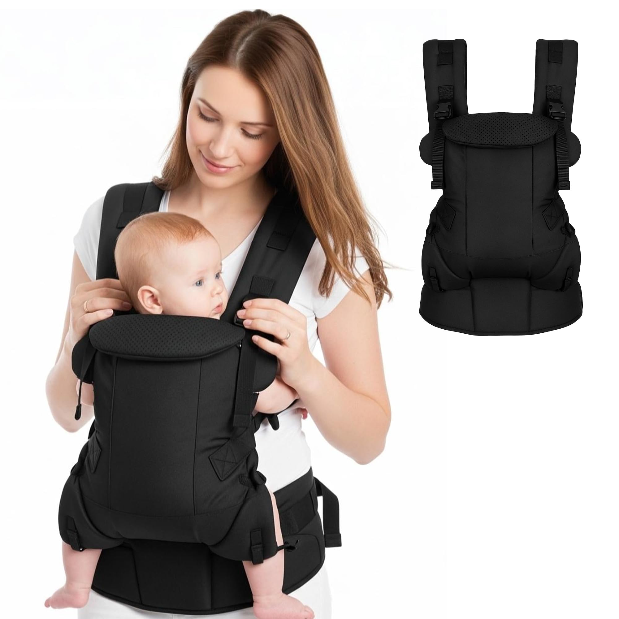 Ergonomic Baby Carrier | Breathable Polyester Front & Back