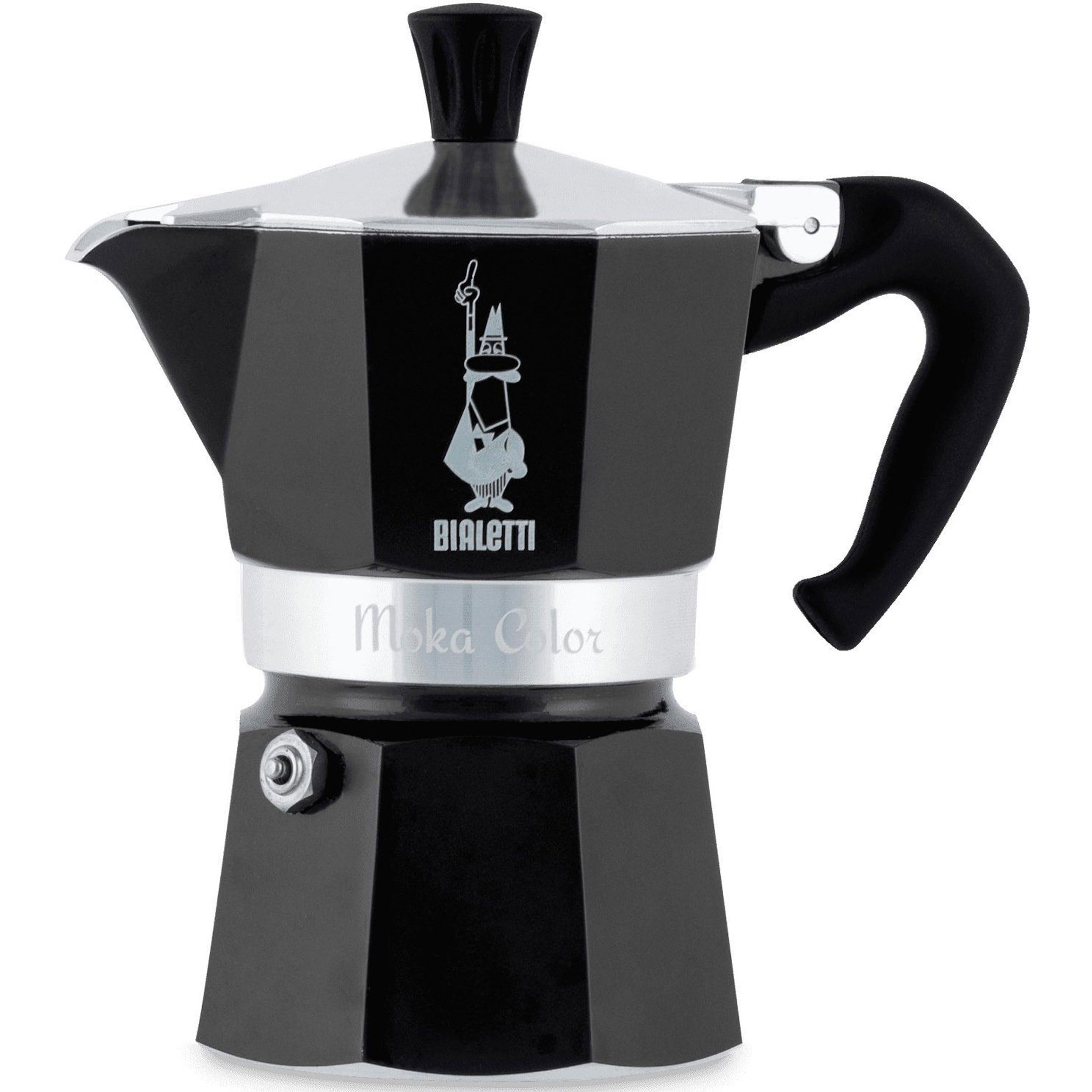 Bialetti Moka Express 3-Cup Stovetop Espresso Maker - Black Aluminum