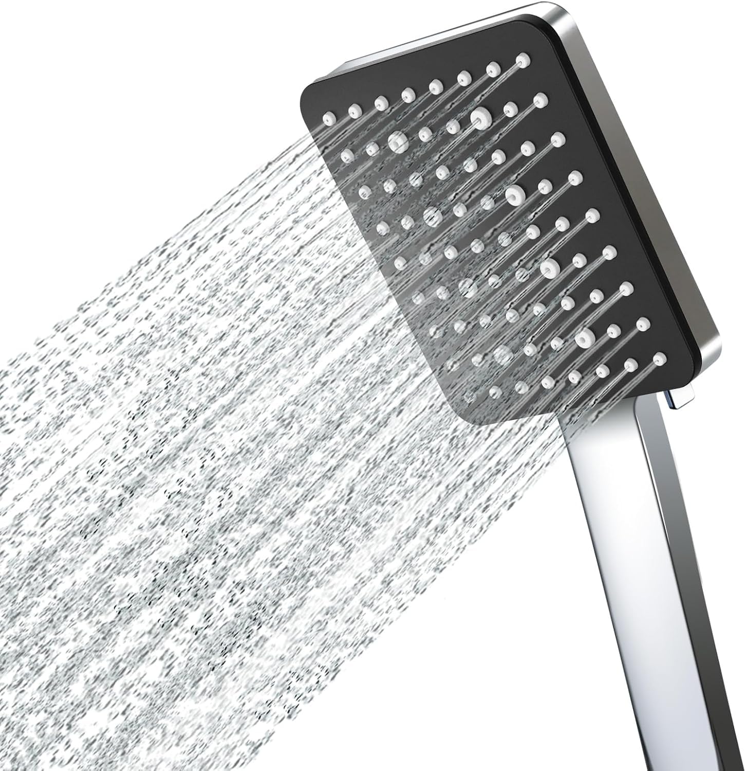 Newentor High Pressure Shower Head | 6 Modes Universal Fit – Silver-Black