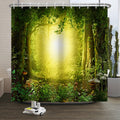 Xiaoterna Forest Shower Curtain | Waterproof Polyester Woodland Landscape
