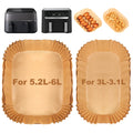 BYKITCHEN Air Fryer Liners for Dual Basket Fryers - 100PCS Paper