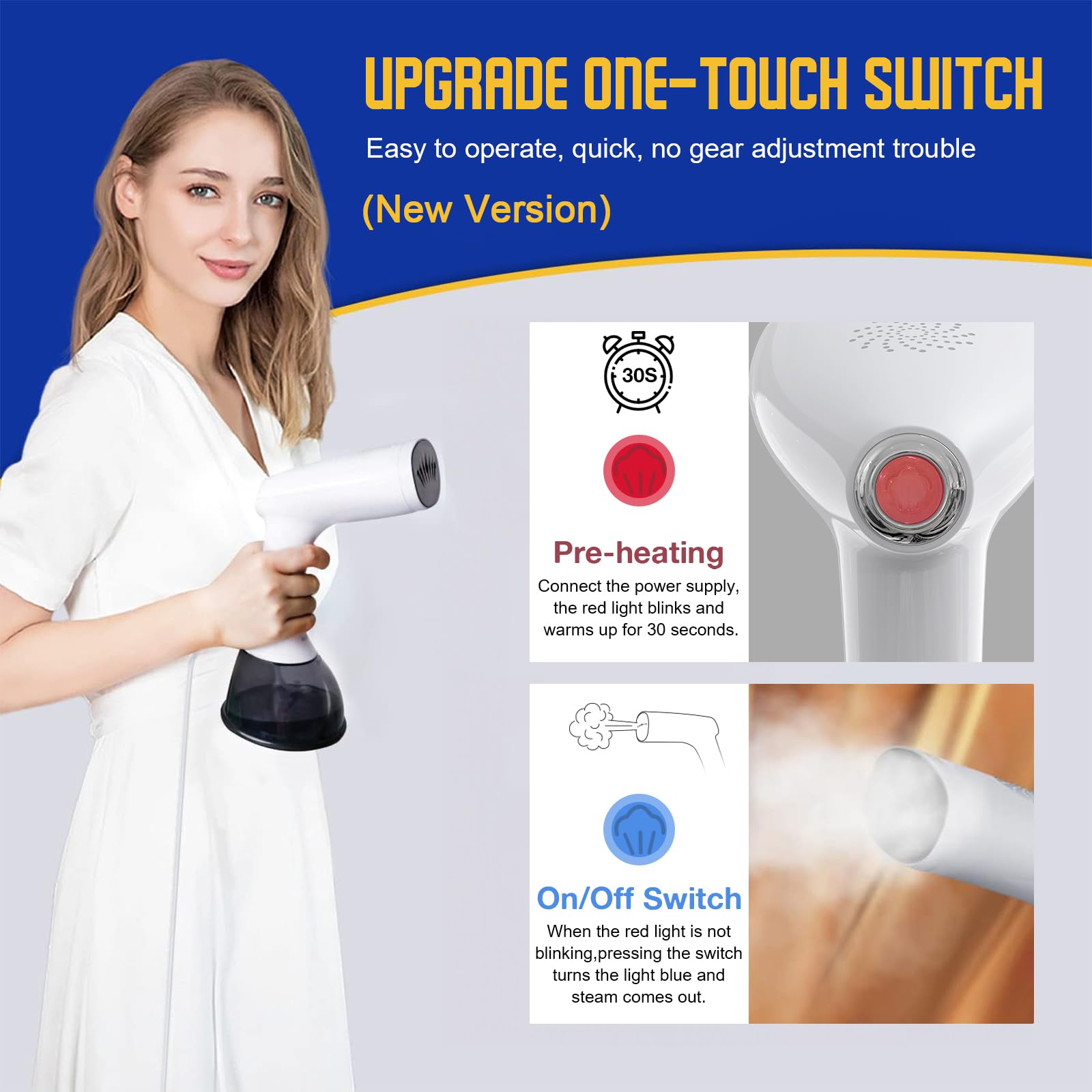 Rolipo Handheld Clothes Steamer | 400ml Garment Steamer for Home & Travel