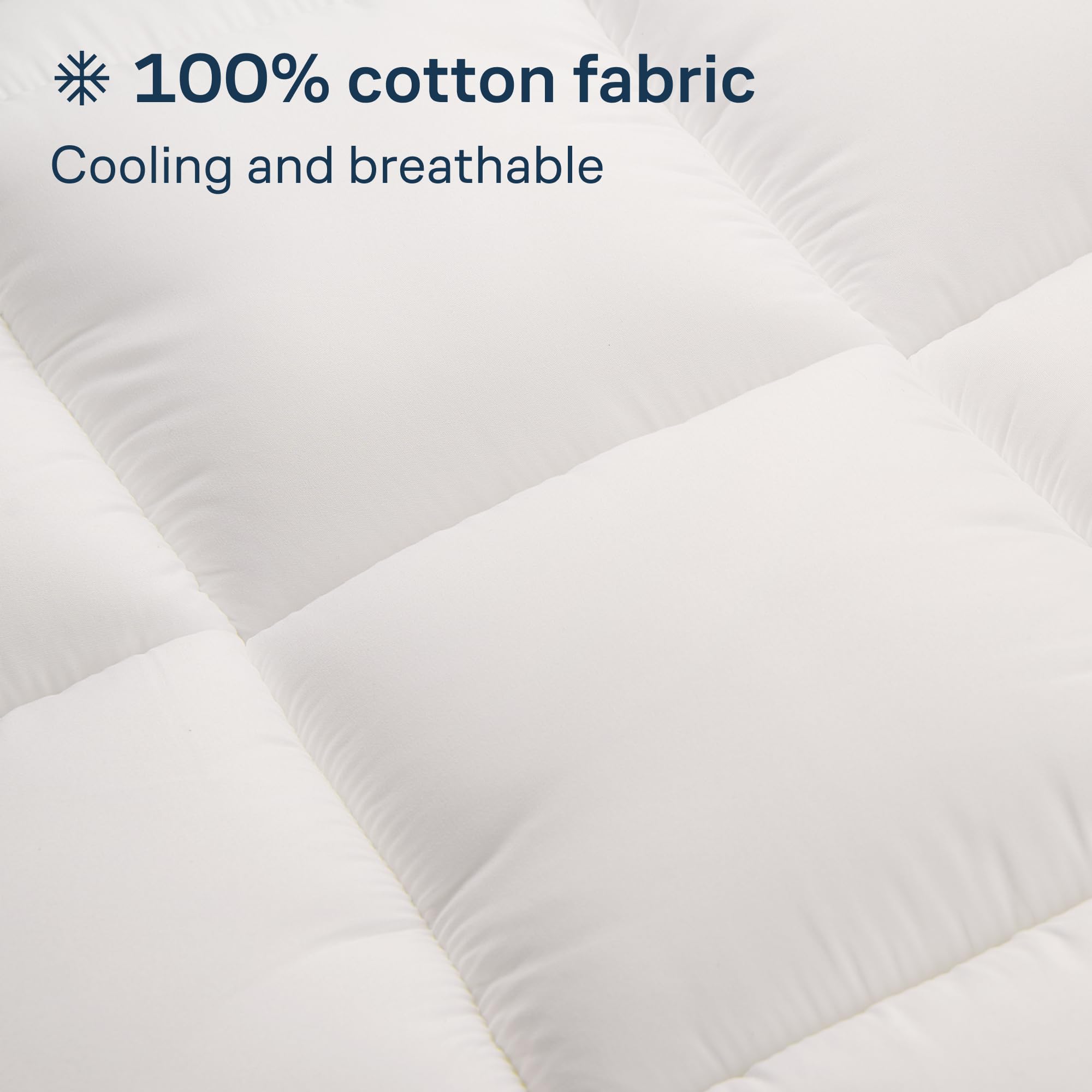 Niagara Cotton Single Mattress Topper – 2.5cm Breathable Pillow Top Pad