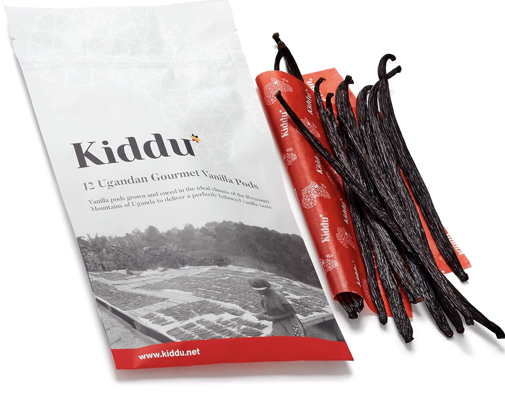 Grade A Gourmet Vanilla Beans - 12 Whole Pods (18-20cm)