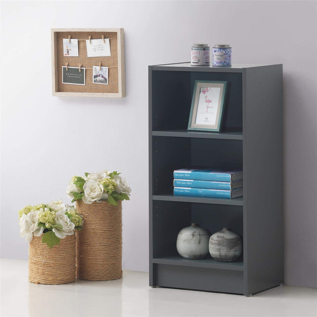 Timber Art Design UK 3 Tier Bookcase Storage Open Floor Mount Industrial Rack Display Shelving Organiser Cubes Unit For Living Room, Office - image 1
