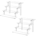 Janaden Clear Acrylic Display Stands | 4-Tier Perfume & Pop Figure Risers