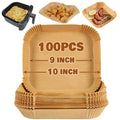 YQL 100pcs Air Fryer Liners – 9 Inch Square Non-Stick Parchment Paper