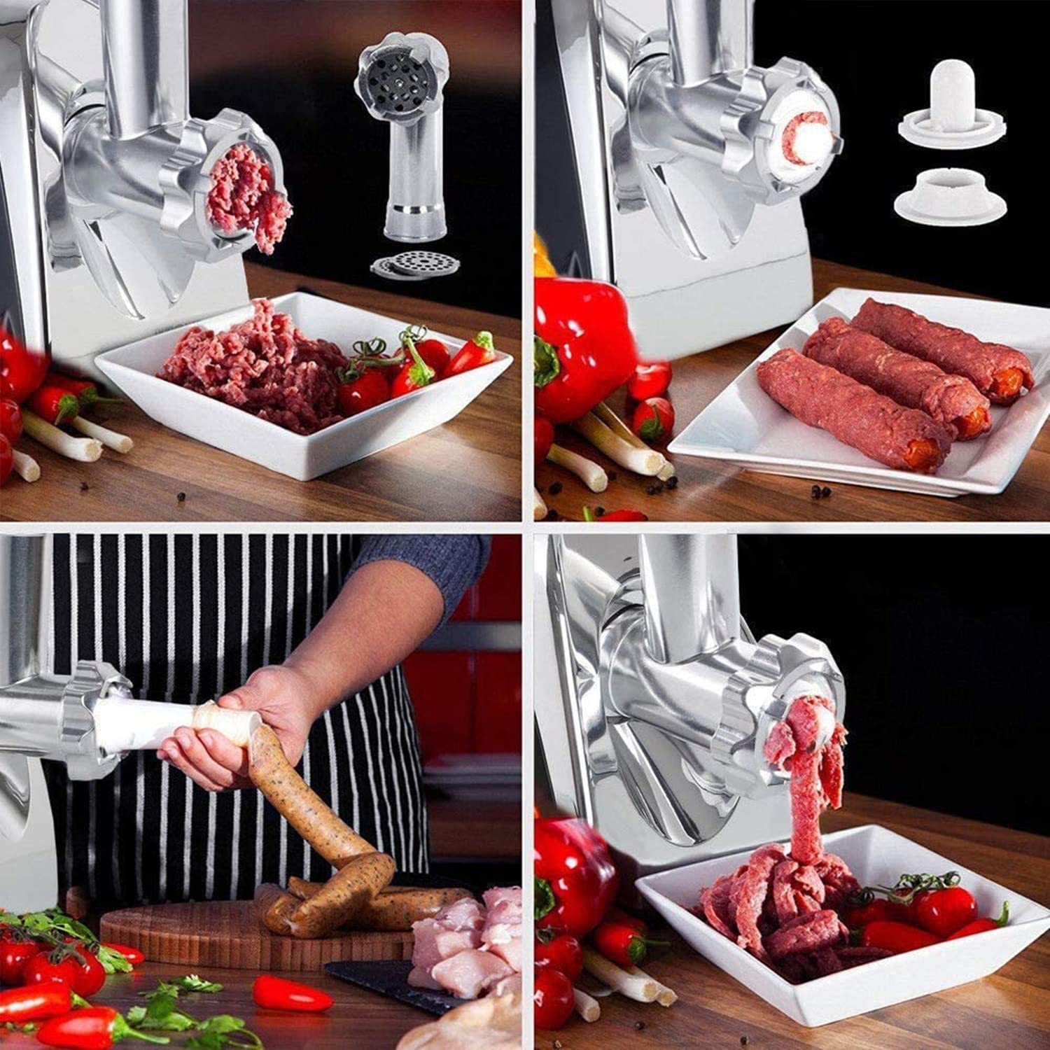 IMURZ Electric Meat Grinder – 2800W Household Sausage Maker & Mincer