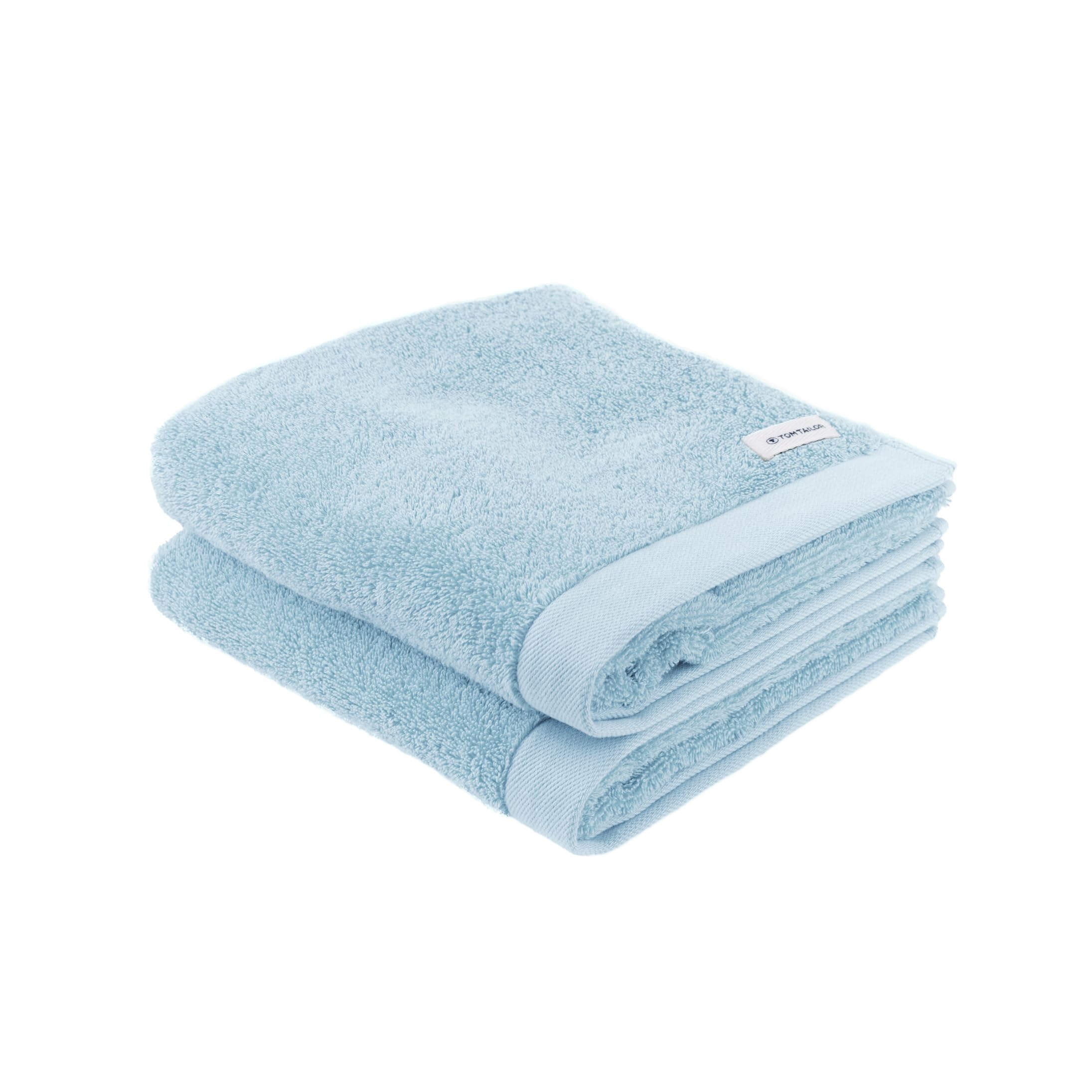 Tom Tailor Cotton Terry Hand Towels – Set of 2, Light Blue, 50x100cm