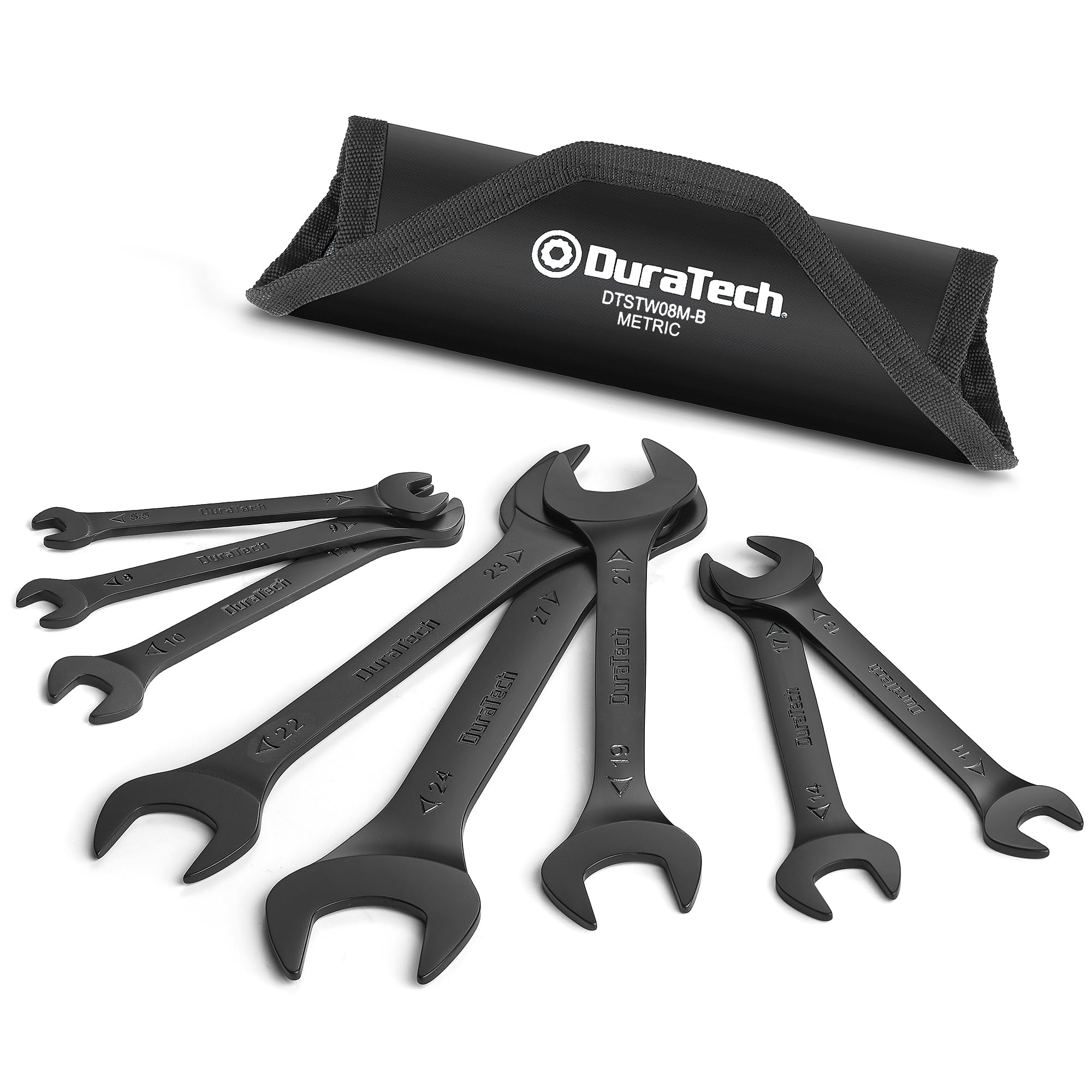 DURATECH 8-Piece Super-Thin Metric Open End Wrench Set | 5.5-27mm