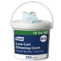 Tork 190492 Low-Lint Cleaning Cotton Towel – Turquoise 1-Ply Roll