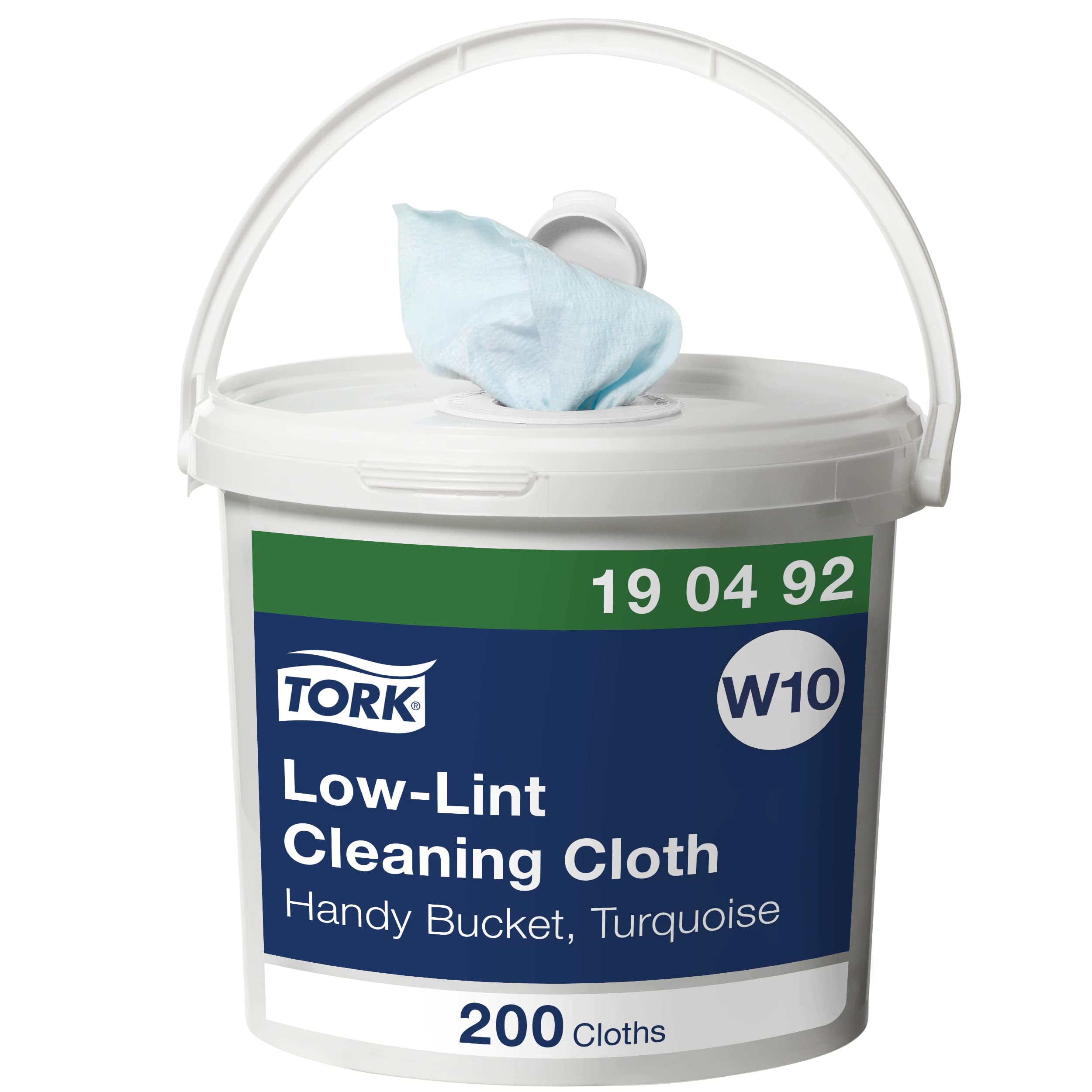 Tork 190492 Low-Lint Cleaning Cotton Towel – Turquoise 1-Ply Roll