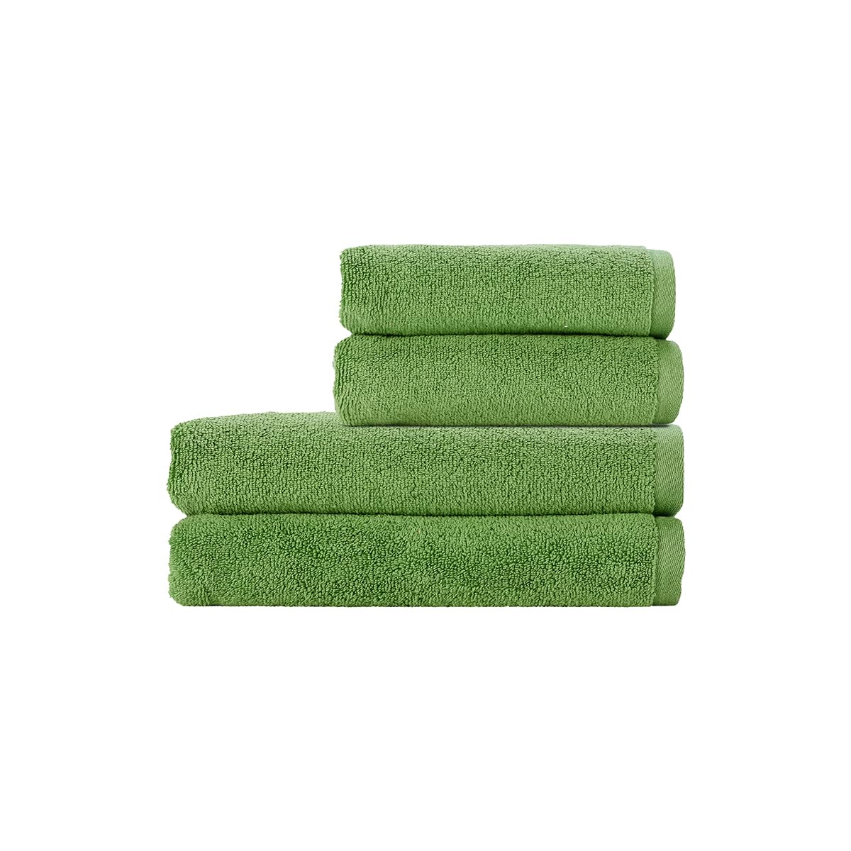 Christy Cirrus 4-Piece Quick Dry Cotton Towel Set | Apple Green