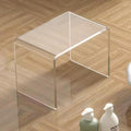 Clear Acrylic U-Shaped End Table | Waterproof Shower Stool