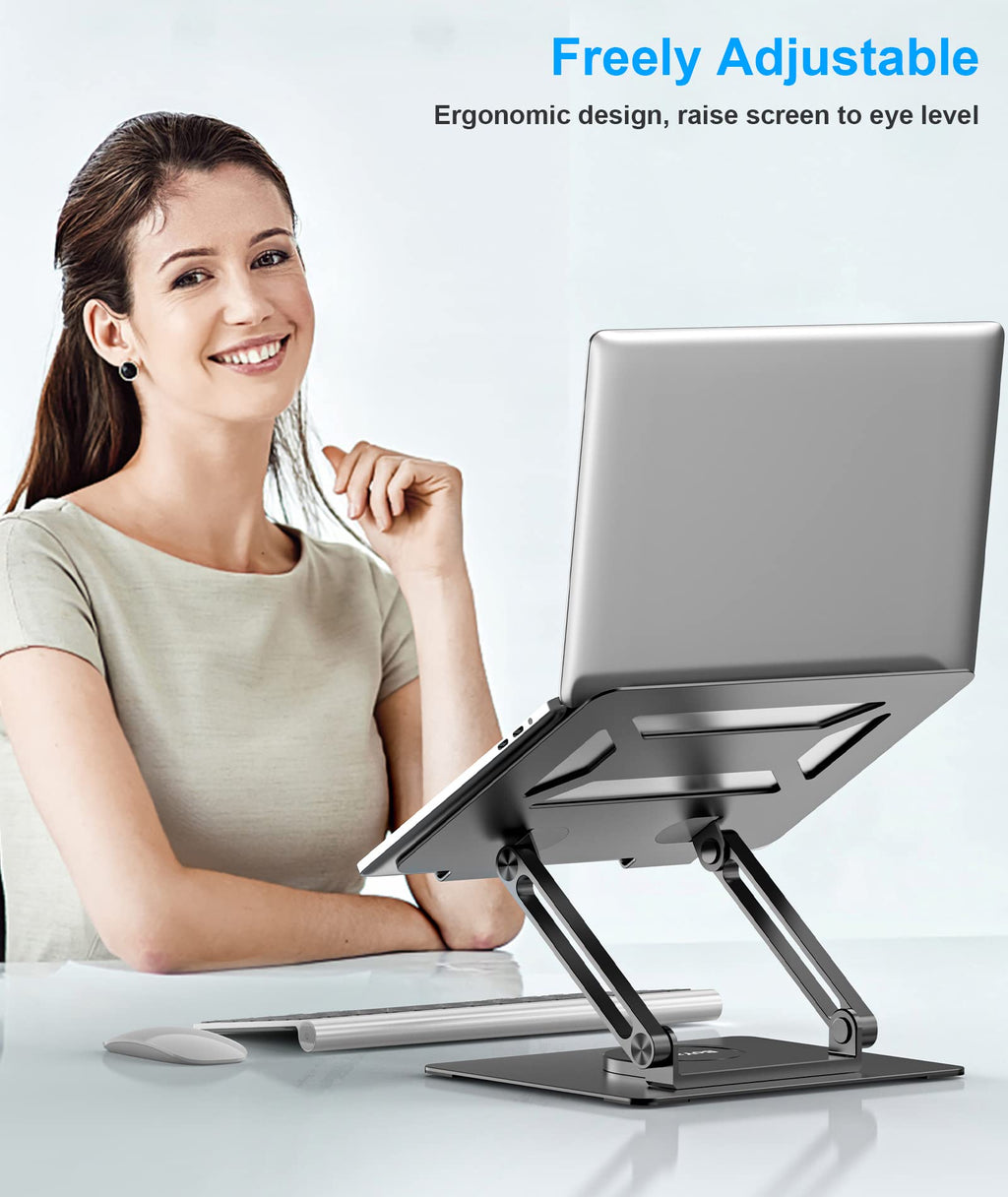 BoYata Laptop Stand | 360° Rotating Adjustable Ergonomic Desk Riser