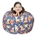 Round Bean Bag Cover Only without Filling, Large Stuffed Animal Bean Bag Storage, Bean Bag Chair Cover - image 1