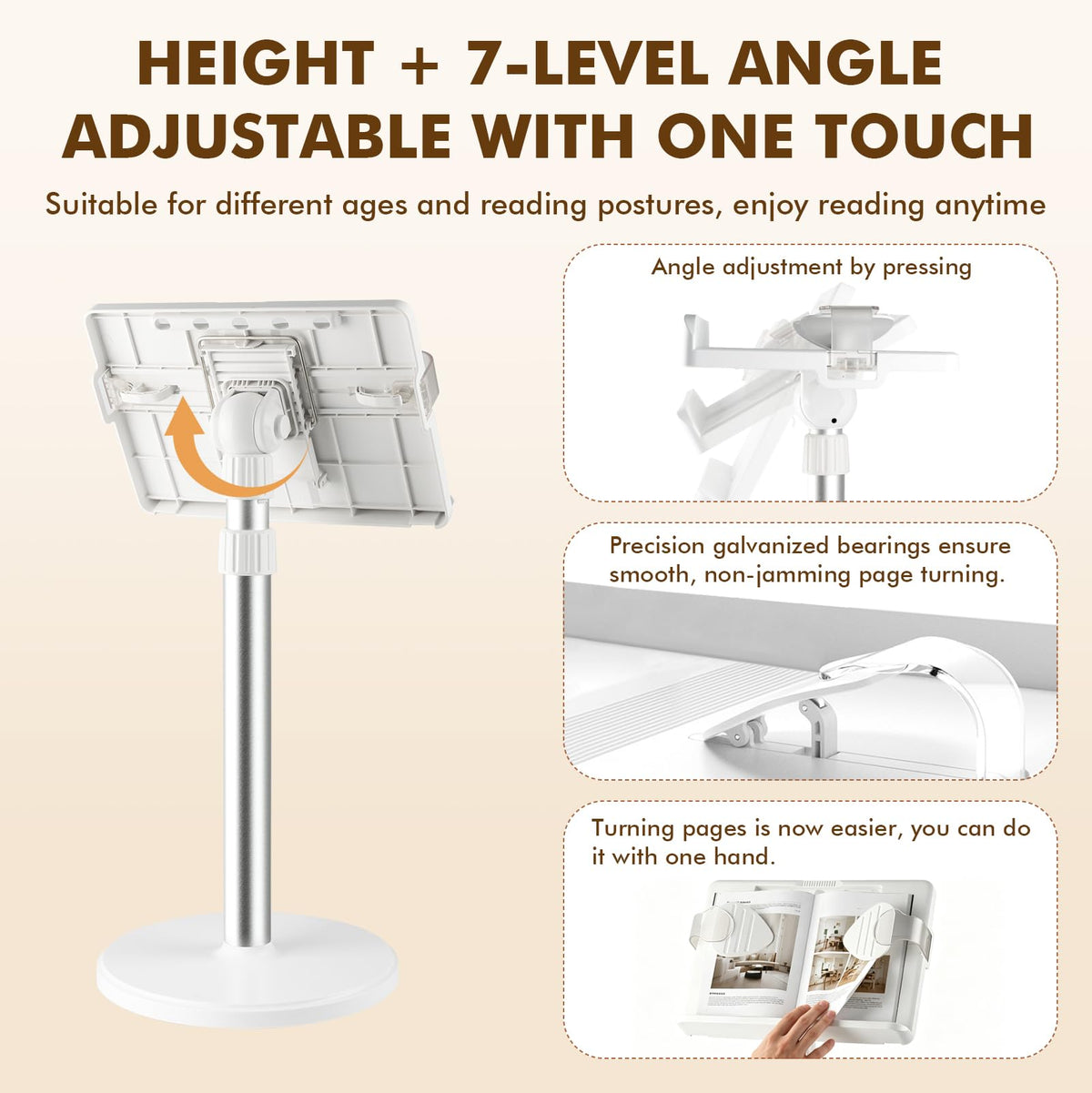 Lectern Podium Stand Adjustable 63~130cm Portable Standing Desk Table - image 4