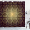 ABAKUHAUS Fleur De Lis Shower Curtain – Waterproof Fabric Bathroom Decor