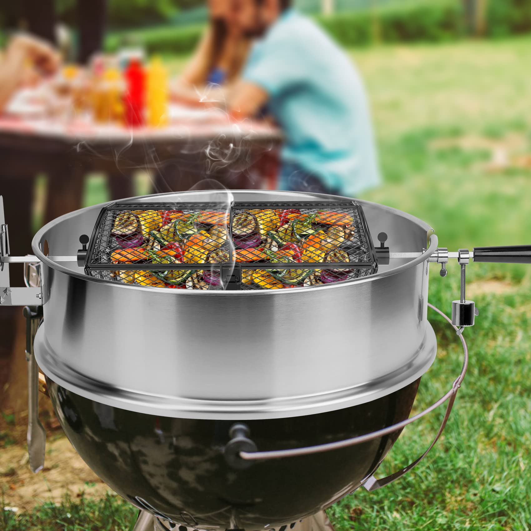 Onlyfire Universal Rotisserie Grill Basket for French Fries and Beans