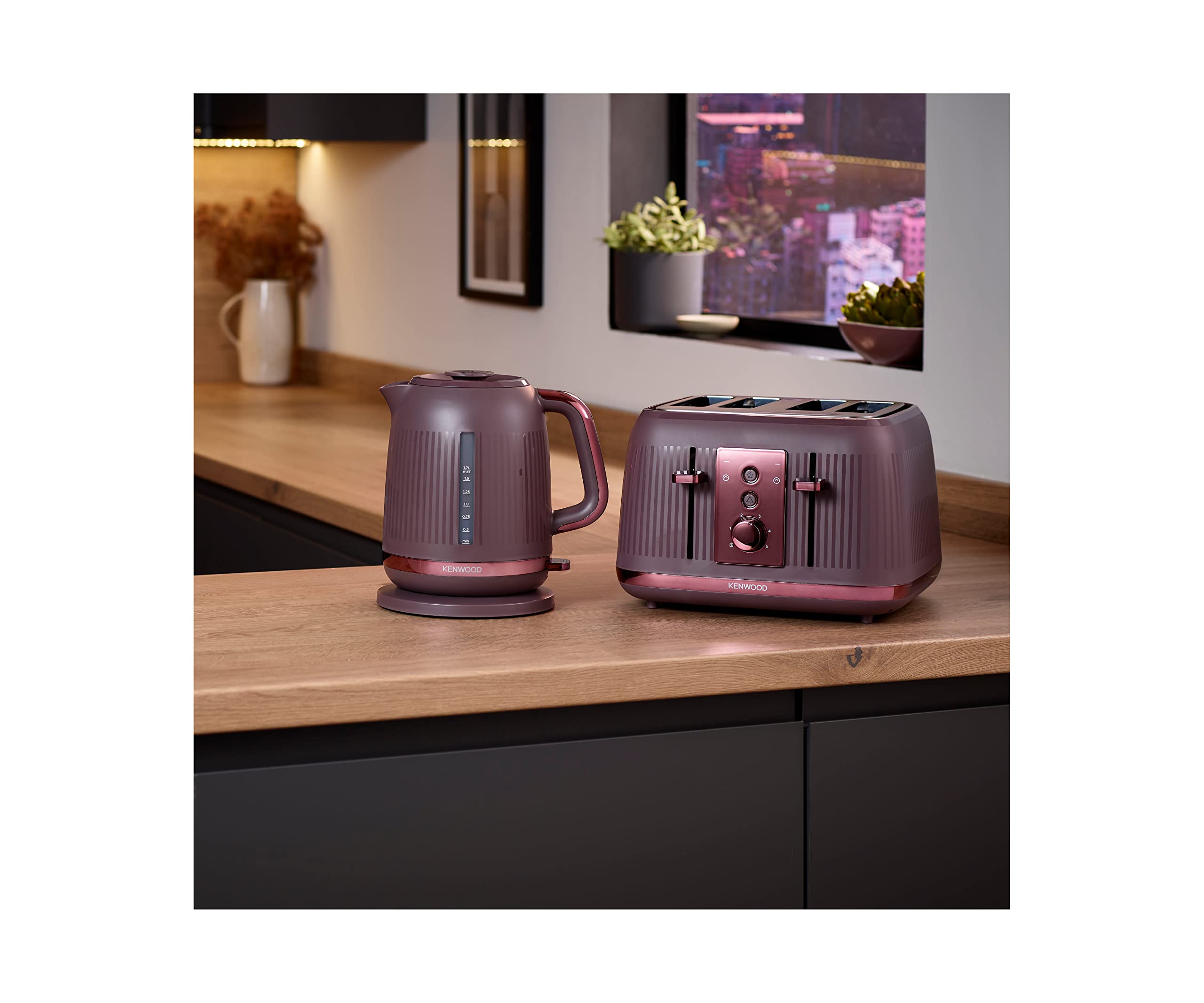Kenwood Dusk 4-Slot Toaster – 1800W with 5 Browning Levels, Twilight Purple