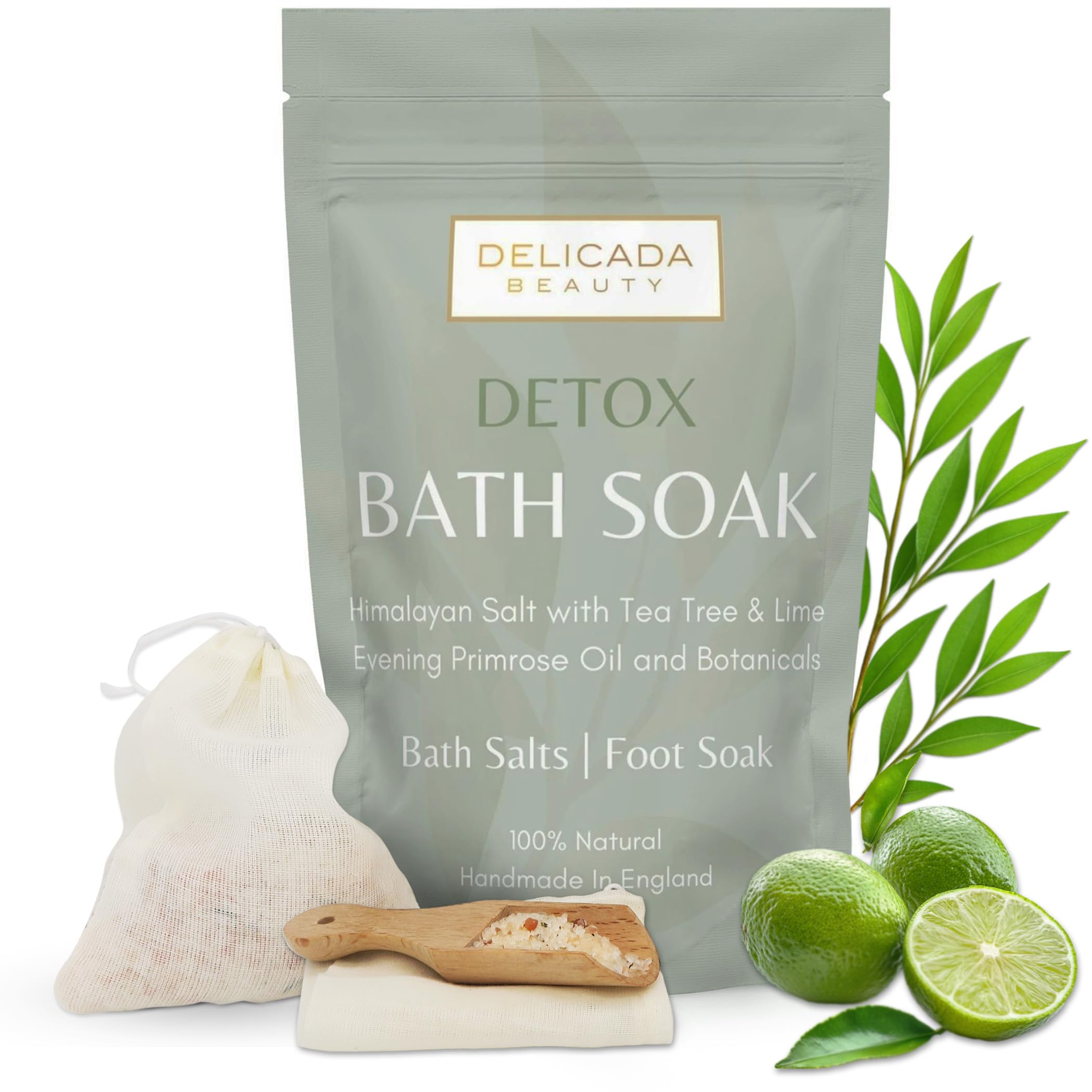Himalayan Foot & Bath Soak - Tea Tree & Lime Antifungal Salts